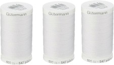 Sew-All, All PurposeThread 547 Yards-Black GUTERMANN Thread 3 pack White