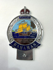 Vintage Metal Car Badge Emblem Nassau Bahamas See Pictures