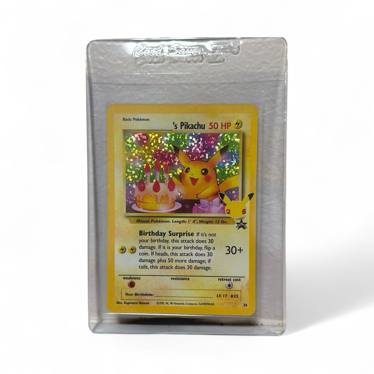 Happy Birthday Pikachu Holo 24 Celebrations Birthday Pokemon Card NM