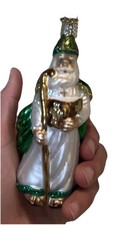 Old World Christmas Santa Claus Glass Ornament Hand Painted Holiday Decor