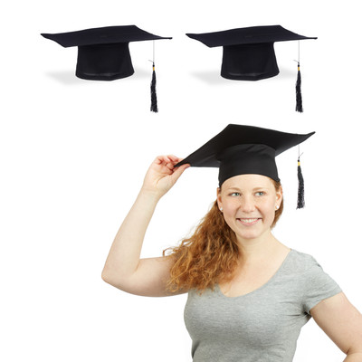 2 x Doktorhut amerikanisch Diplomhut Studentenhut Hut Abschluss Graduation Cap