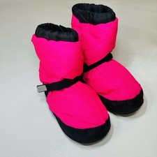 BLOCH Warm-Up Booties Adult Small Pink Black Dance Ballet Slipper Covers S