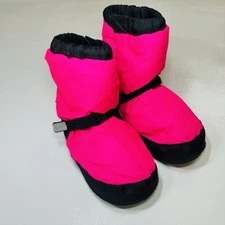 BLOCH Warm-Up Booties Adult Small Pink Black Dance Ballet Slipper Covers S