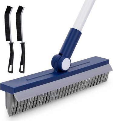 Grout Brush with Long Handle, Grout Cleaner Brush for Tile Floors, Stiff Bris...