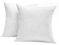 SNUG COZY Luxury Goose Down Feather Pillow Inserts - 22x22 Pack of 2 White