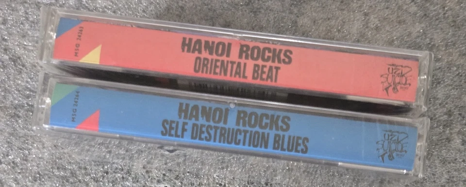 HANOI ROCKS Oriental Beat / Self Destruction Blues Cassette Tape Lot Glam Metal - Image 3 of 3