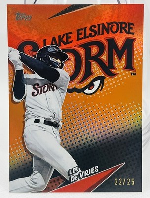 2025 Topps Pro Debut 22/25 Leo De Vries STAR-15 Orange Rookie Refractor