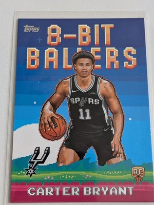 Topps Flagship Carter Bryant San Antonio Spurs RC 8-Bit Ballers