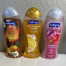 Softsoap Exfoliating Body Wash Peach Gardenia 20 fl oz 3 Pack