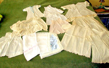 Large Lot antique Edwardian/Victorian Baby dresses/pillows/blouse /France/German