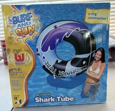 Vintage Bestway Inflatable 48” Shark Tube from 2006 New In Sealed Box