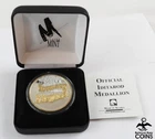 2015 Alaska Mint .999 Silver 1oz Gilded Round Iditarod Dog Sled Race w/COA & Box