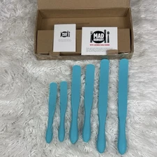 NEW In Box Mad Hungry 6 Piece Turquoise Spurtle Set