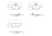 Hinterachse Brembo P 49 064 Bremsbelagsatz, Scheibenbremse FüR Mazda,Mazda (Chan