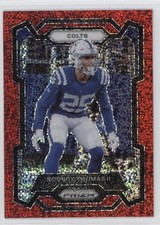 2023 Panini Prizm Red Sparkle Prizm Rodney Thomas II #130 1f6q