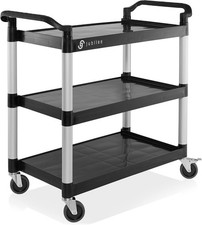 Heavy-Duty 3-Tier Utility Service Cart with Wheels 40.25" x 38.5"