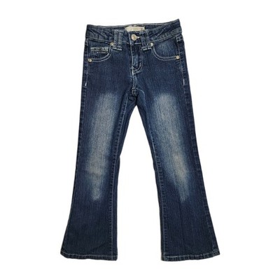 Route 66 Girls Sz 6 Boot Cut Blue Jeans Skull Embelished Fashion Chic