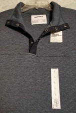 Men's Sonoma Super soft Quarter-snap Fleece pullover Size Large Blue NWT