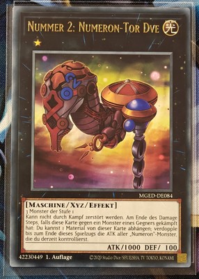 Yu-Gi-Oh Nummer 2: Numeron-Tor Dve - MGED-DE084 - Gold Rare - NM - 1. Auflage
