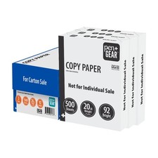 White Copy Paper 8.5 x 11 20 lb 92 Bright 1500 Sheets 3 Ream Case