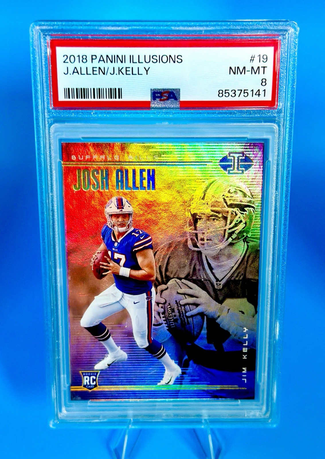 2018 Panini Illusions - Josh Allen, Jim Kelly #19 (RC) view 3