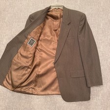 Christian Dior Monsieur Mens Brown Pinstripe Wool Blazer Sport Coat Vintage USA
