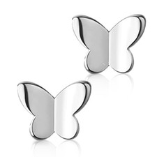 Silver Butterfly Earrings Sterling Silver Stud Tiny Cute Studs Hypoallergenic fo