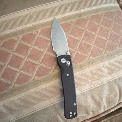 M Miguron Pocketknife Manual Axis Lock 14C28N SS Plain Drop Point G10 