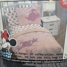 Disney Minnie Mouse Full Size 7 Piece Bedding Set Comforter Sheets Shams New
