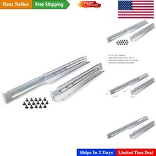 4-Post Silver Rack Mount Rail Kit for 1U, 2U, 3U Equipment - 231 lbs