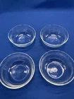 Set of 4 PYREX Clear Glass #464 10 oz Dessert Bowls/Custard Cups Scalloped