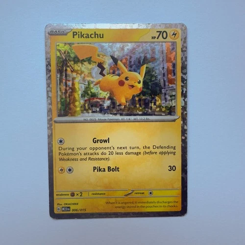 Pokemon Pikachu 006/015 McDonald’s 2023 Holo Promo TCG English Card LP