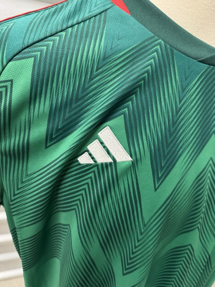 ADIDAS MEXICO 2022-23 MENS HOME STADIUM JERSEY GREEN COLOR HD6899