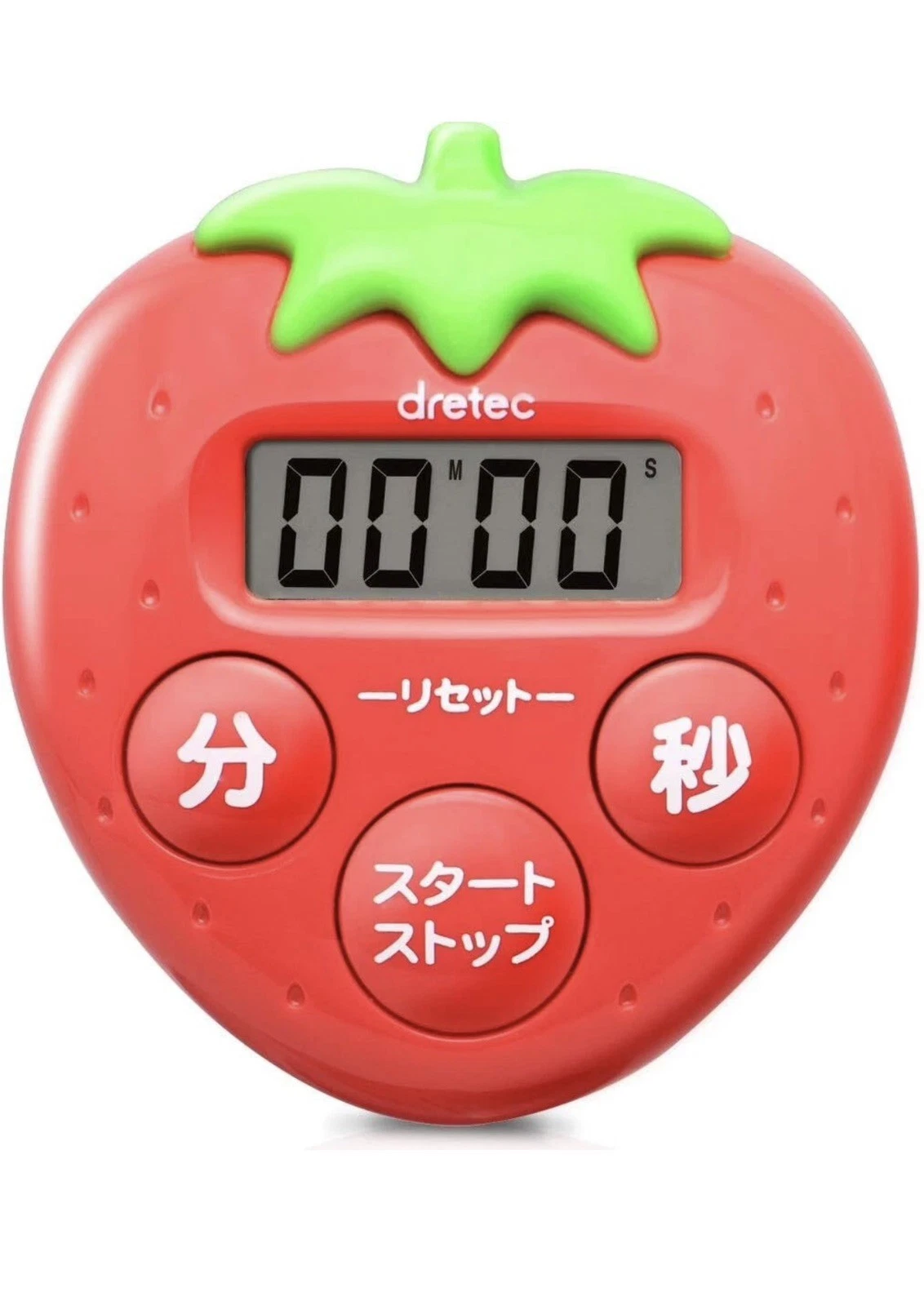 New JAPAN Red Strawberry Fruit Kitchen Digital Timer Magnet Refrigerator Dretec