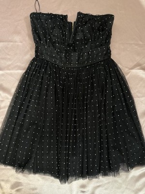 Lilly's Kloset Rhinestone Tulle Strapless Mini Dress Size S NWT