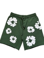 Denim Tears Cotton Wreath Sweatshorts Green White Size XL New
