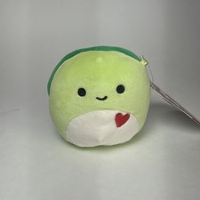 Squishmallows Henry Green Turtle Beanbag Plush with Heart Patch