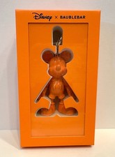 BRAND NEW DISNEY BAUBLEBAR ENAMEL NEON ORANGE MICKEY MOUSE BAG CHARM GOLD METAL