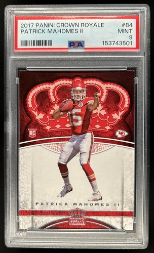 2017 Panini Crown Royale Patrick Mahomes II Rookie RC #84 Chiefs PSA 9