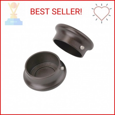 Knape & Vogt Closet-Pro HD CD-0017-BRZ Decorative Closet Pole End Caps, Bronze