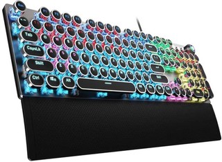 Aula F2088 Mechanical Gaming Keyboard Typewriter Style with Removable Wrist Rest