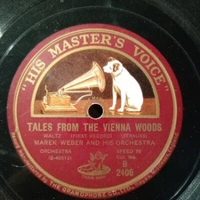 Marek Weber ‎–Tales From The Vienna Woods Strauss - 78rpm Shellac 10" HMV B.2406