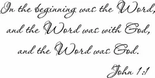 John 1:1 11"x22" Bible Verse Wall Decal by Scripture Wall Art - Decor