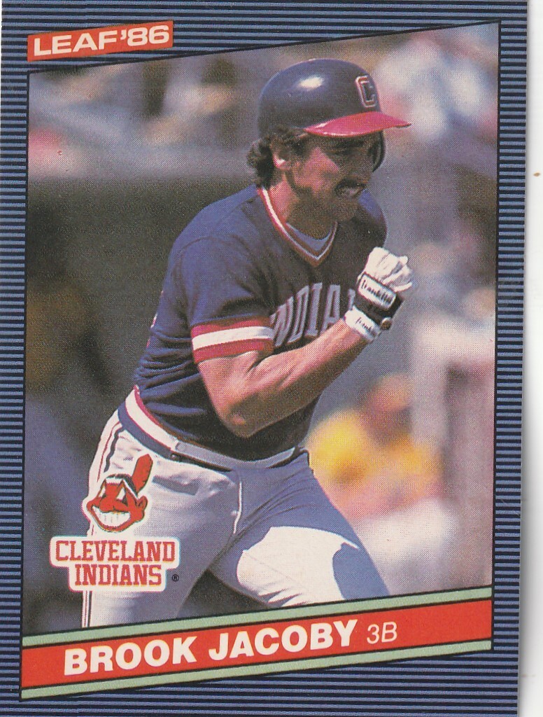 FREE SHIPPING-MINT-1986 Leaf Canadian Brook Jacoby #82 INDIANS