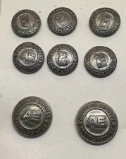 Vintage American Express Travel Service Set of Metal Suit Buttons RARE AMEX