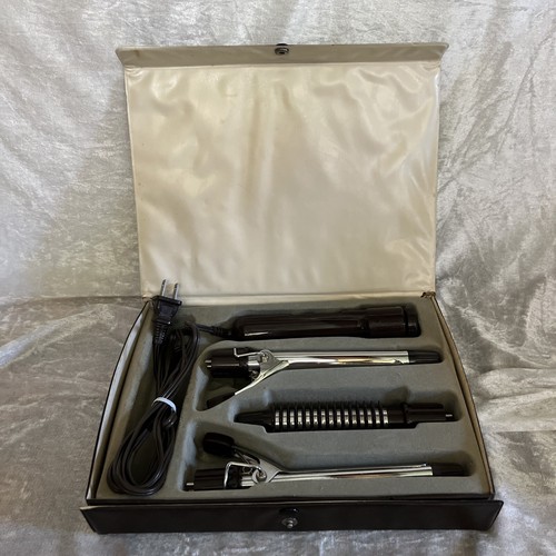 Vtg Vidal Sassoon Curling Iron Attachments Travel Case 5 Piece WORKS VS125 (Z59) - Picture 17 of 24