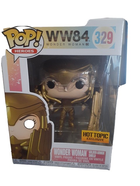 Funko Pop Ww84 Wonder Woman Golden Armor Shield Hot Topic for sale online | eBay