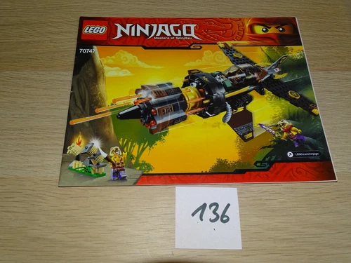 LEGO ninjago 70747 nur Bauanleitung OHNE STEINE  (NR:136) teil   -