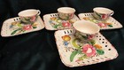 Vtg. 8 Piece Paul's Italy Pottery Hand Painted Reticulated Plates & Tea Cup Set — photo 1