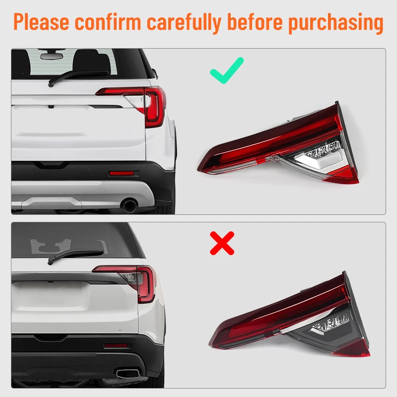 For 2020-2023 GMC Acadia SL SLE SLT Denali LED Chrome Tail Light Lamp Passenger Foto 3 de 4